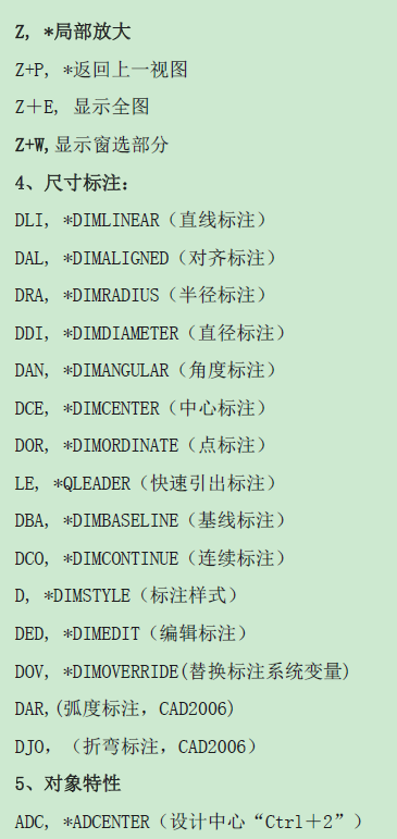 cad常用快捷键命令大全 cad常用快捷键命令大全